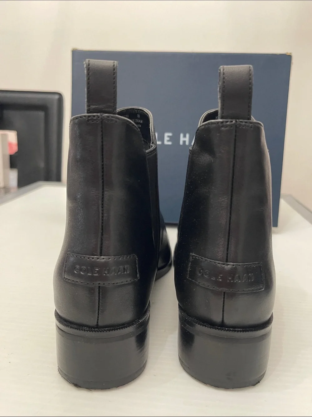 Cole Haan Laina Black Leather Boot Womens Size 7B